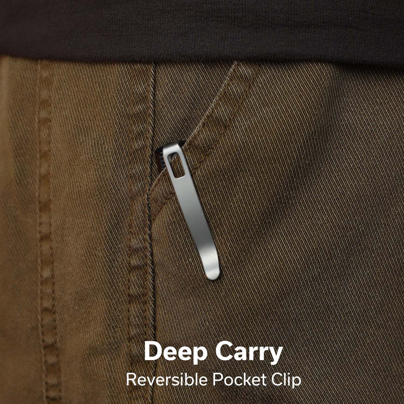 CIVIVI Mini Shakan Flipper & Thumb Stud & Button Lock Knife Ripple Patterned Black Aluminum Handle (2.48" Satin Finished Nitro - V Blade) C20052F - 1