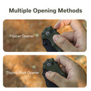 CIVIVI Natterjack Flipper & Thumb Stud & Button Lock Knife G10 Handle (3.19" 14C28N Blade) C24028 - 1