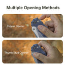 CIVIVI Natterjack Flipper & Thumb Stud & Button Lock Knife G10 Handle (3.19" 14C28N Blade) C24028 - 2