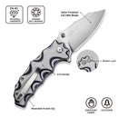 CIVIVI Natterjack Flipper & Thumb Stud & Button Lock Knife G10 Handle (3.19" 14C28N Blade) C24028 - 3