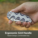 CIVIVI Natterjack Flipper & Thumb Stud & Button Lock Knife G10 Handle (3.19" 14C28N Blade) C24028 - 3