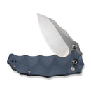 CIVIVI Natterjack Flipper & Thumb Stud & Button Lock Knife Milled Neutral Blue G10 Handle (3.19" Satin Finished 14C28N Blade) C24028 - 2