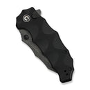 CIVIVI Natterjack Thumb Stud & Button Lock Knife Milled Black G10 Handle (3.19" Damascus Blade) C24028 - DS1 - CIVIVI