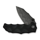 CIVIVI Natterjack Thumb Stud & Button Lock Knife Milled Black G10 Handle (3.19" Damascus Blade) C24028 - DS1 - CIVIVI