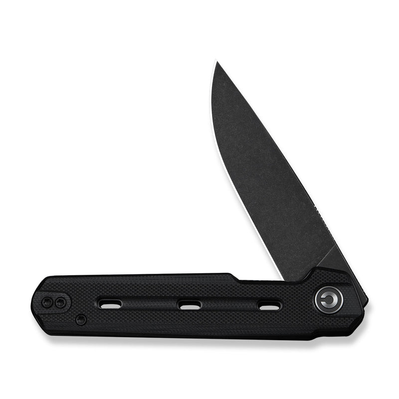 CIVIVI Navo Flipper Knife Black G10 Handle (3.25" Black Stonewashed Nitro - V Blade) C25015A - 1
