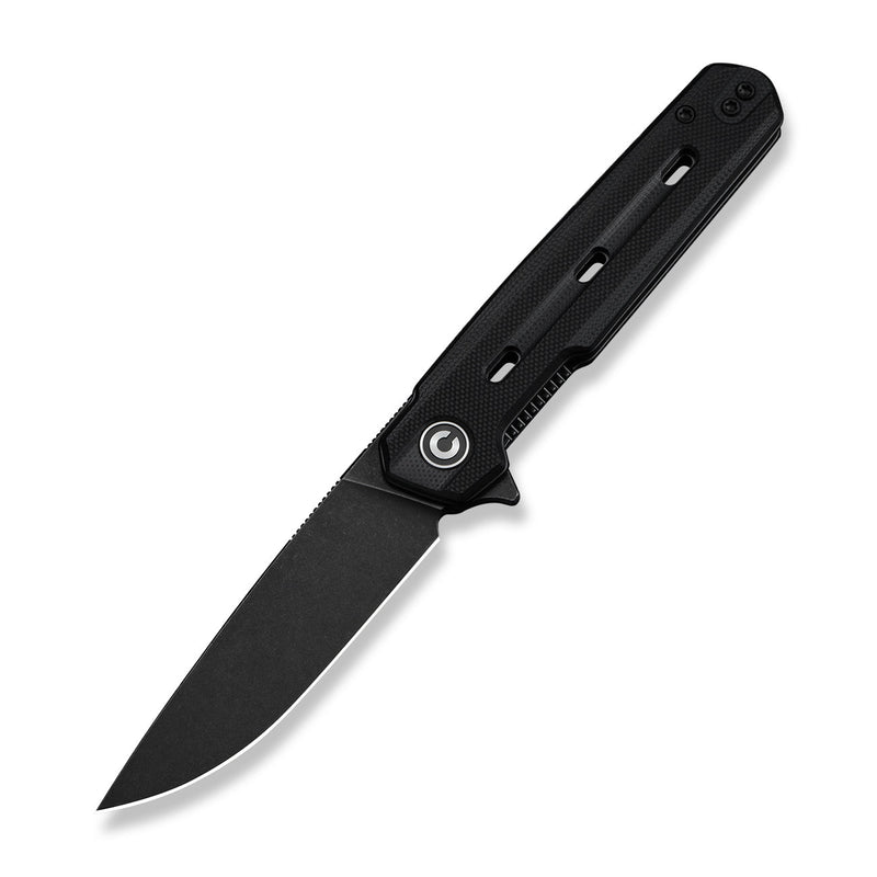 CIVIVI Navo Flipper Knife Black G10 Handle (3.25" Black Stonewashed Nitro - V Blade) C25015A - 1