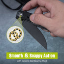 CIVIVI Navo Flipper Knife Black G10 Handle (3.25" Black Stonewashed Nitro - V Blade) C25015A - 1