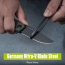 CIVIVI Navo Flipper Knife Green Canvas Micarta Handle (3.25" Black Stonewashed Nitro - V Blade) C25015A - 2