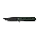 CIVIVI Navo Flipper Knife Green Canvas Micarta Handle (3.25" Black Stonewashed Nitro - V Blade) C25015A - 2