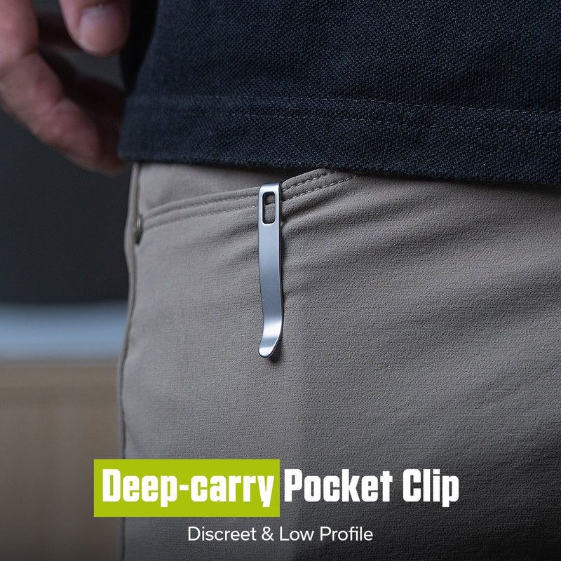 CIVIVI Navo Flipper Knife Guibourtia Wood Handle (3.25" Satin Finished Nitro - V Blade) C25015B - 1