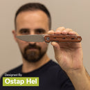 CIVIVI Navo Flipper Knife Guibourtia Wood Handle (3.25" Satin Finished Nitro - V Blade) C25015B - 1