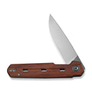 CIVIVI Navo Flipper Knife Guibourtia Wood Handle (3.25" Satin Finished Nitro - V Blade) C25015B - 1