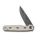 CIVIVI Navo Flipper Knife Ivory G10 Handle (3.25" Damascus Blade) C25015A - DS1