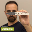 CIVIVI Navo Flipper Knife Ivory G10 Handle (3.25" Damascus Blade) C25015A - DS1