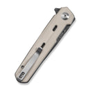 CIVIVI Navo Flipper Knife Ivory G10 Handle (3.25" Damascus Blade) C25015A - DS1