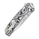 CIVIVI Nemain Flipper & Button Lock Knife Black & White G10 Handle (3.15" Satin Finished Nitro - V Blade) C25083 Sample1 - CIVIVI