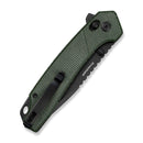 CIVIVI Nemain Flipper & Button Lock Knife Green Canvas Micarta Handle (3.15" Black Stonewashed Nitro - V Blade) C25083 Sample2 - CIVIVI