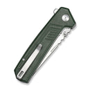 CIVIVI Neovex Flipper & Thumb Stud Knife Green Canvas Micarta Handle (3.5" Satin Finished 14C28N Blade) C25008A Sample2