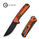 CIVIVI Neovex Flipper & Thumb Stud Knife Orange & Black G10 Handle (3.5" Black Stonewashed 14C28N Blade) C25008A Sample1