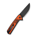 CIVIVI Neovex Flipper & Thumb Stud Knife Orange & Black G10 Handle (3.5" Black Stonewashed 14C28N Blade) C25008A Sample1
