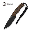 CIVIVI Nivren Black & Brown G10 Handle (3.75" Black Stonewashed 14C28N Blade) C25103 Sample1 - CIVIVI