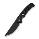 CIVIVI Noctis Thumb Stud & Crossbar Lock Knife Black G10 Handle (2.98" Black Stonewashed Nitro - V Blade) C24020C - 1
