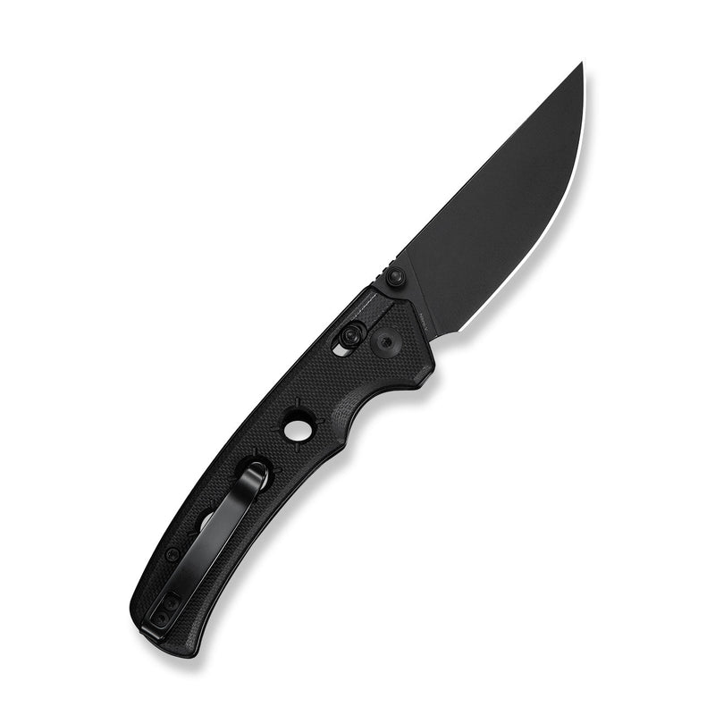CIVIVI Noctis Thumb Stud & Crossbar Lock Knife Black G10 Handle (2.98" Black Stonewashed Nitro - V Blade) C24020C - 1