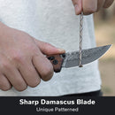 CIVIVI Noctis Thumb Stud & Crossbar Lock Knife Guibourtia Wood Handle (2.98" Damascus Blade) C24020C - DS1