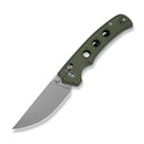 CIVIVI Noctis Thumb Stud & Crossbar Lock Knife Olive Canvas Micarta Handle (2.98" Stonewashed Nitro - V Blade) C24020C - 3