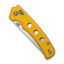 CIVIVI Noctis Thumb Stud & Crossbar Lock Knife Yellow G10 Handle (2.98" Satin Finished Nitro - V Blade) C24020C - 2