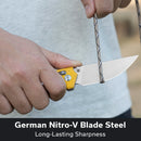 CIVIVI Noctis Thumb Stud & Crossbar Lock Knife Yellow G10 Handle (2.98" Satin Finished Nitro - V Blade) C24020C - 2