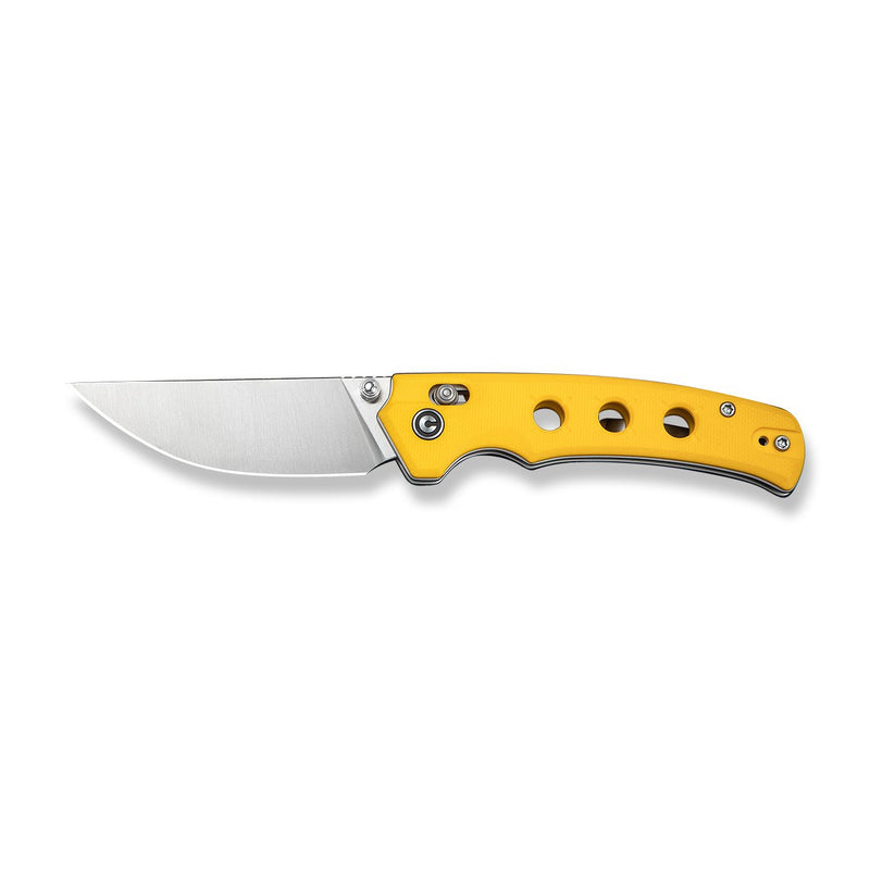 CIVIVI Noctis Thumb Stud & Crossbar Lock Knife Yellow G10 Handle (2.98" Satin Finished Nitro - V Blade) C24020C - 2