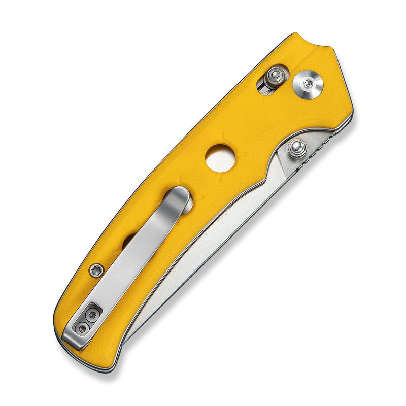 CIVIVI Noctis Thumb Stud & Crossbar Lock Knife Yellow G10 Handle (2.98" Satin Finished Nitro - V Blade) C24020C - 2