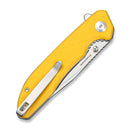 CIVIVI Norsent Flipper & Thumb Stud Knife Yellow G10 Handle (3.36" Satin Finished 14C28N Blade) C25044 Sample1