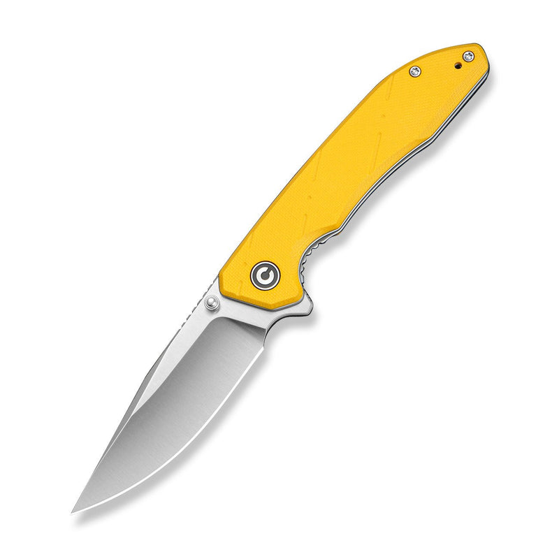 CIVIVI Norsent Flipper & Thumb Stud Knife Yellow G10 Handle (3.36" Satin Finished 14C28N Blade) C25044 Sample1
