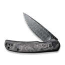 CIVIVI NOx Flipper Knife Carbon Fiber & Stainless Steel Handle (2.97" Damascus Blade) C2110DS - 1 - CIVIVI