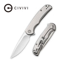 CIVIVI NOx Flipper Knife Stainless Steel Handle (2.97" Nitro - V Blade) C2110A - CIVIVI