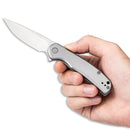 CIVIVI NOx Flipper Knife Stainless Steel Handle (2.97" Nitro - V Blade) C2110A - CIVIVI