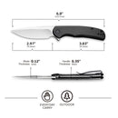 CIVIVI NOx Flipper Knife Stainless Steel Handle (2.97" Nitro - V Blade) C2110B - CIVIVI
