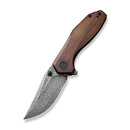CIVIVI ODD 22 Flipper & Thumb Stud Knife Wood Handle (2.97" Damascus Blade) C21032 - DS1 - CIVIVI