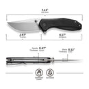 CIVIVI ODD 22 Flipper & Thumb Stud Knife G10 Handle (2.97" 14C28N Blade) C21032 - 1 - CIVIVI