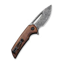 CIVIVI Odium Flipper & Thumb Hole Knife Wood Handle (2.65" Damascus Blade) C2010DS - 1 - CIVIVI
