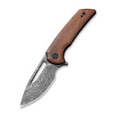 CIVIVI Odium Flipper & Thumb Hole Knife Wood Handle (2.65" Damascus Blade) C2010DS - 1 - CIVIVI