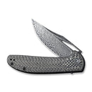 CIVIVI Ortis Flipper & Thumb Hole Knife Carbon Fiber Handle (3.25" Damascus Blade) C2013DS - 1 - CIVIVI