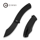 CIVIVI Outlaw Muk Flipper & Button Lock Knife Black G10 Handle (3.47" Black Stonewashed 14C28N Blade) C24079 - 1