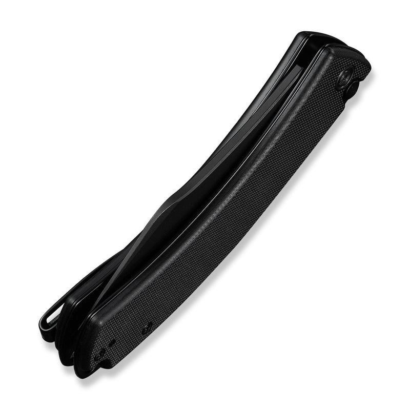 CIVIVI Outlaw Muk Flipper & Button Lock Knife Black G10 Handle (3.47" Black Stonewashed 14C28N Blade) C24079 - 1