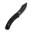 CIVIVI Outlaw Muk Flipper & Button Lock Knife Black G10 Handle (3.47" Black Stonewashed 14C28N Blade) C24079 - 1