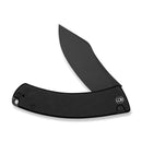 CIVIVI Outlaw Muk Flipper & Button Lock Knife Black G10 Handle (3.47" Black Stonewashed 14C28N Blade) C24079 - 1