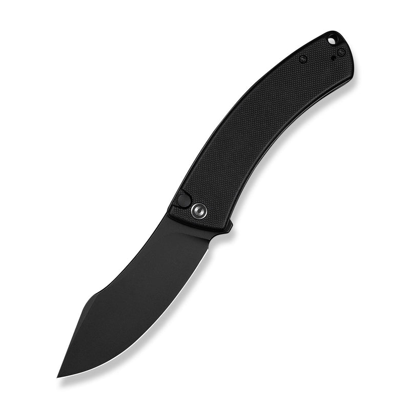 CIVIVI Outlaw Muk Flipper & Button Lock Knife Black G10 Handle (3.47" Black Stonewashed 14C28N Blade) C24079 - 1