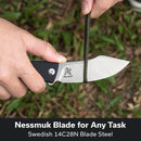 CIVIVI Outlaw Muk Flipper & Button Lock Knife Black & White G10 Handle (3.47" Satin Finished 14C28N Blade) C24079 - 4